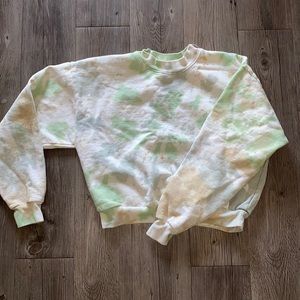 Tie-die Los Angeles Apparel crop sweater